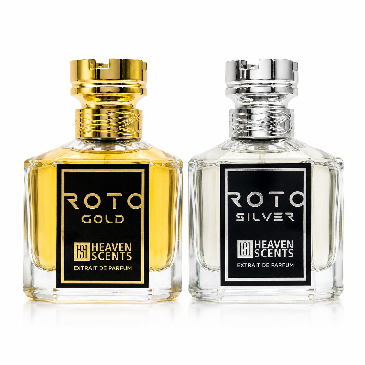 Roto Collection Gold and Silver by Heaven Scents, luxury perfume duo gift set