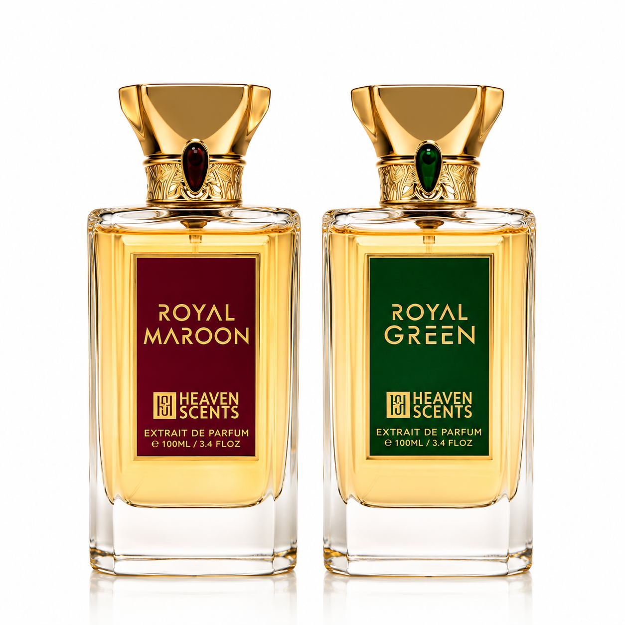 Royal Collection Gift Set by Heaven Scents, Royal Green and Royal Maroon 30ml duo
