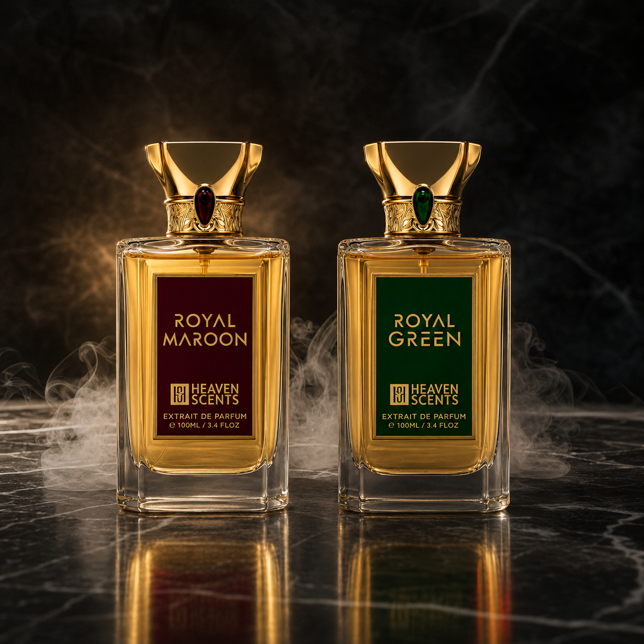 Royal Green and Royal Maroon pocket perfume gift box by Heaven Scents