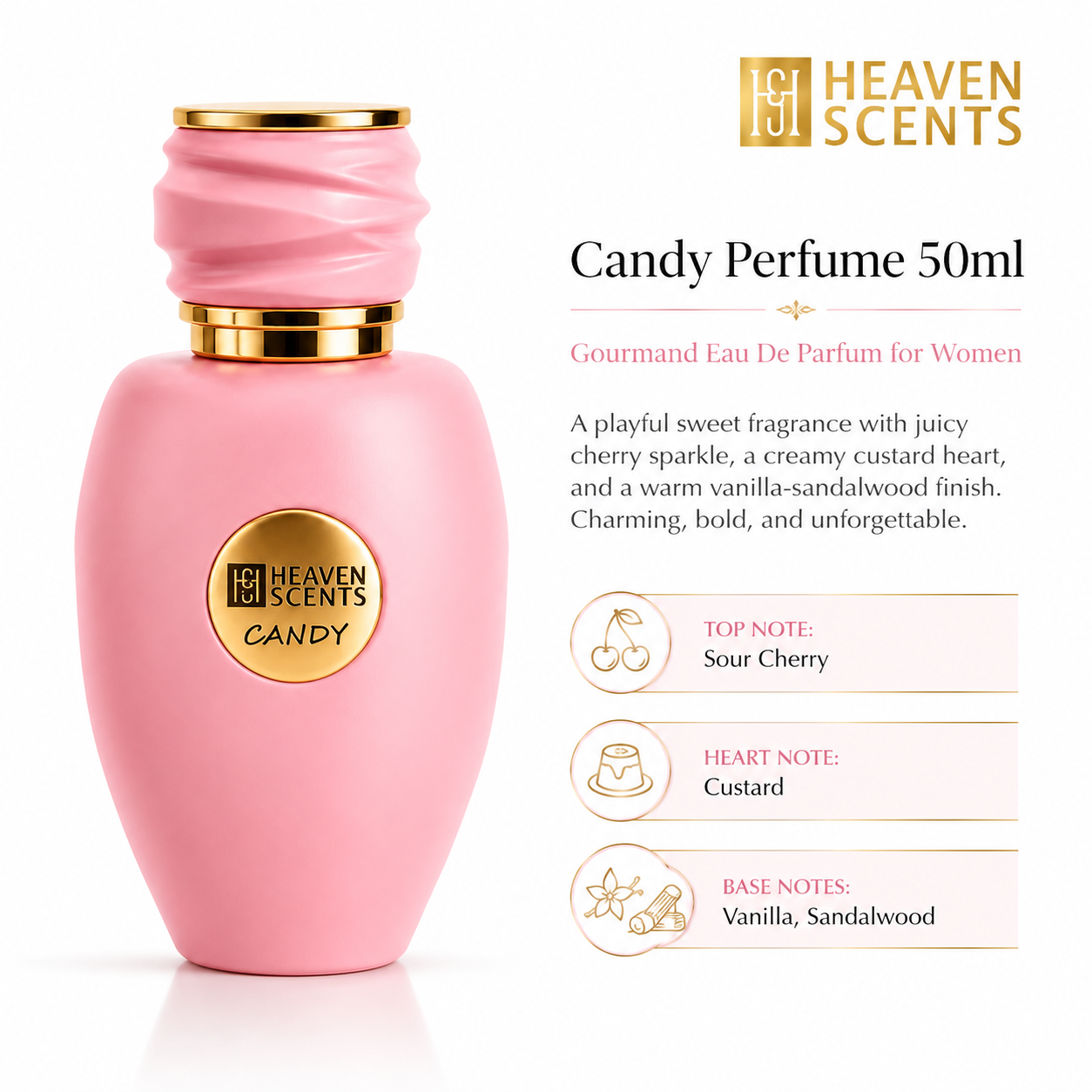 Candy Perfume 50ml by Heaven Scents, bold sweet fragrance for women