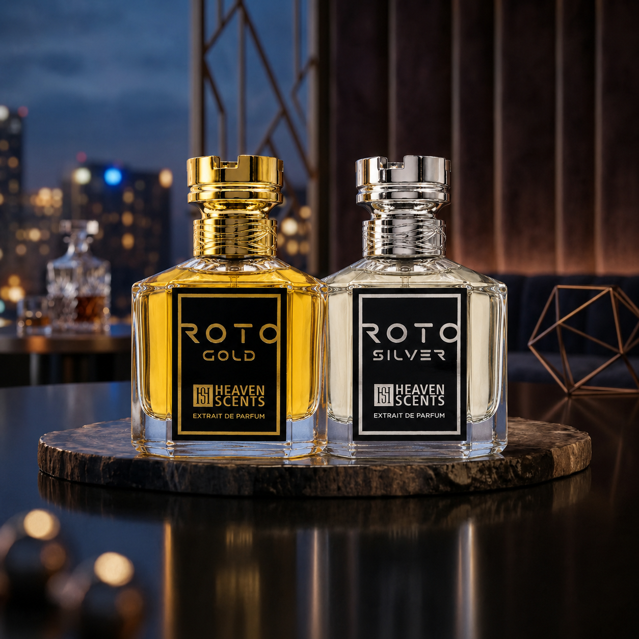 Roto Collection Gold and Silver fragrance duo by Heaven Scents