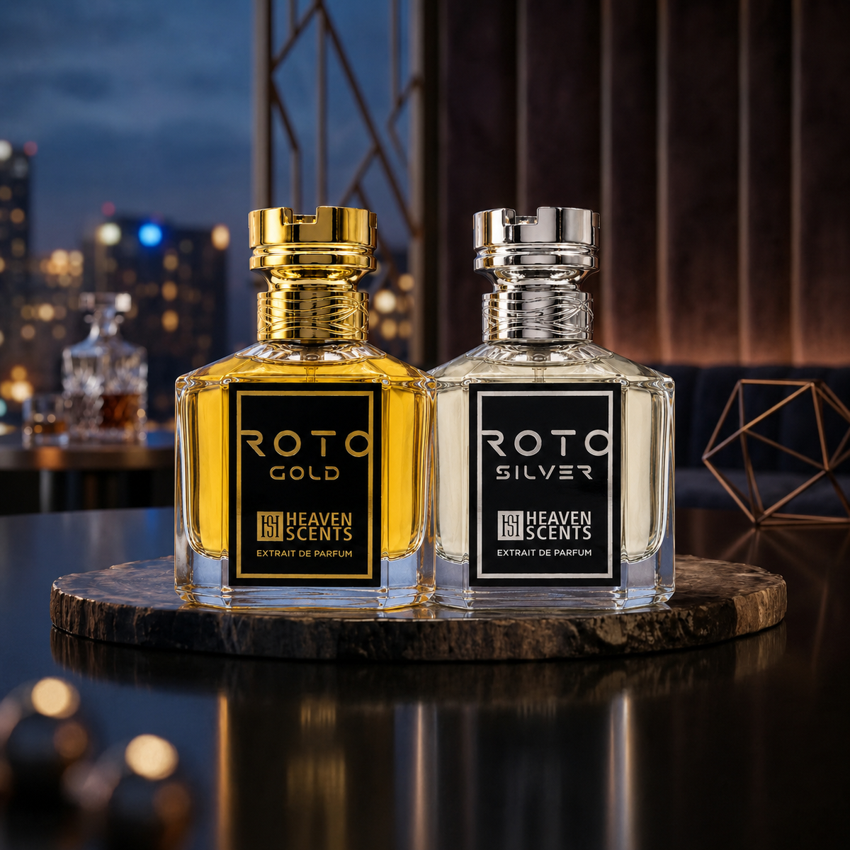 Roto Collection Gold and Silver fragrance duo by Heaven Scents