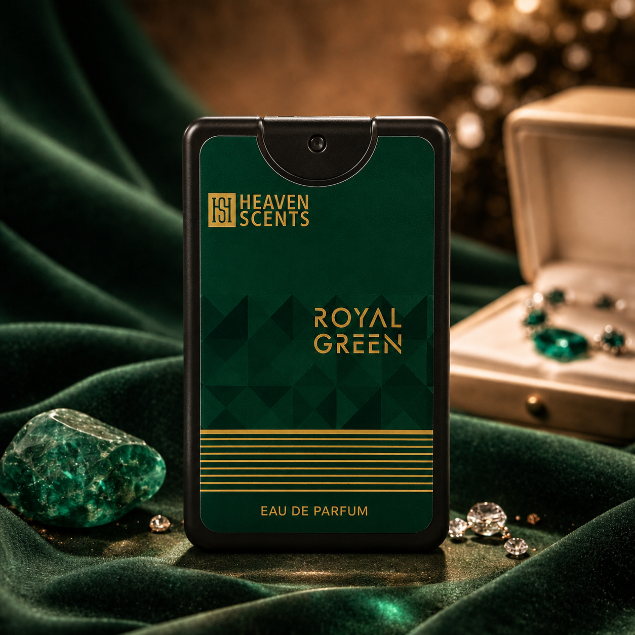Royal Green pocket perfume 30ml by Heaven Scents, elegant green oriental scent