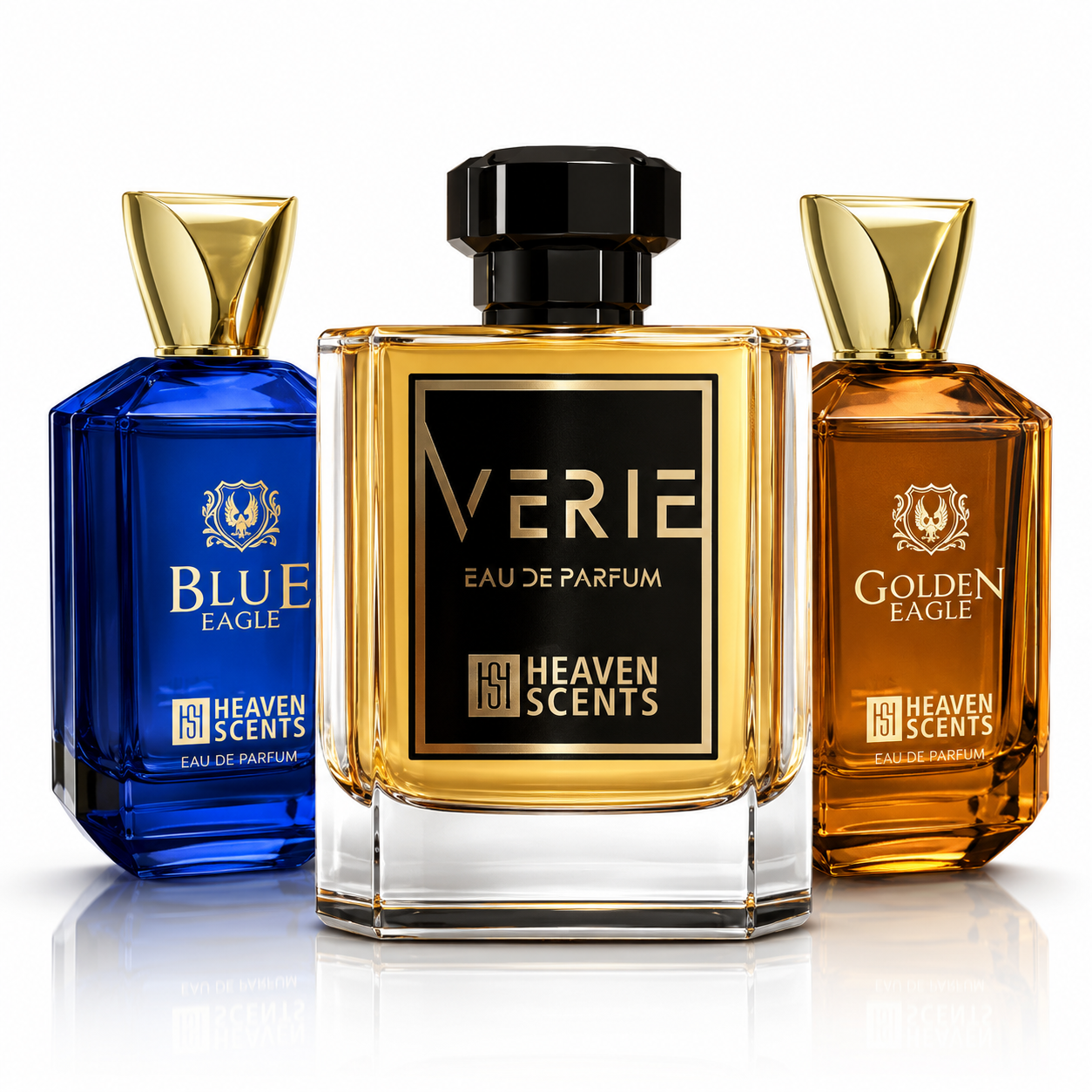 Blue Eagle, Verie and Golden Eagle 100ml perfume bundle by Heaven Scents