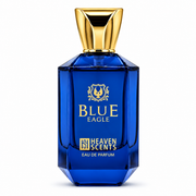 Blue Eagle Perfume 100ml bottle with gold cap on a white background